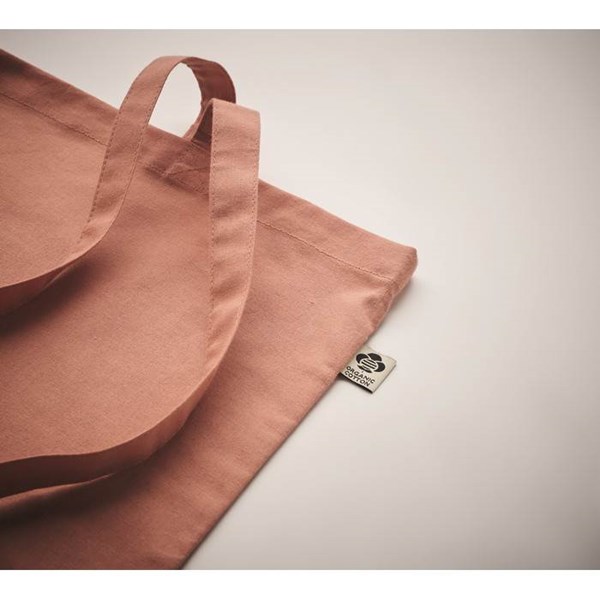 Obrázky: Nákupná taška z bio bavlny, 180g, oranžová, Obrázok 3