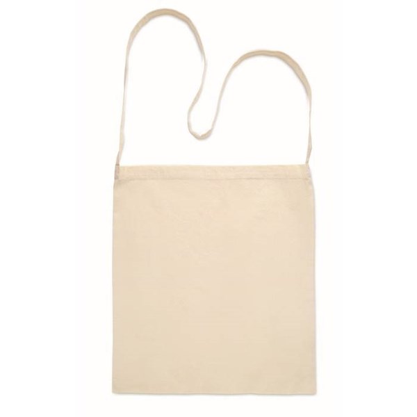 Obrázky: Biela bavlnená nákupná taška s jedným dlhým uchom, Obrázok 2