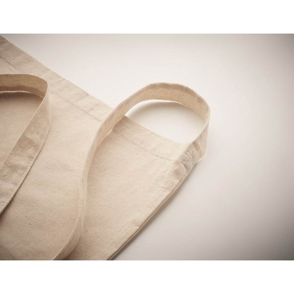 Obrázky: Biela bavlnená nákupná taška s jedným dlhým uchom, Obrázok 4