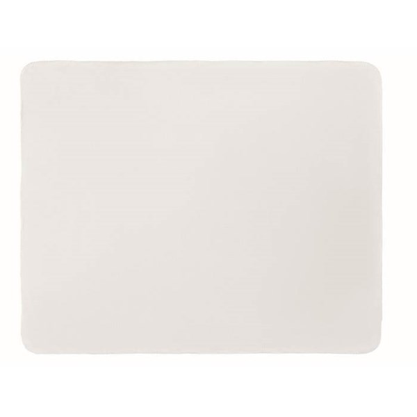 Obrázky: Biela RPET flísová deka 130 gr/m², Obrázok 3
