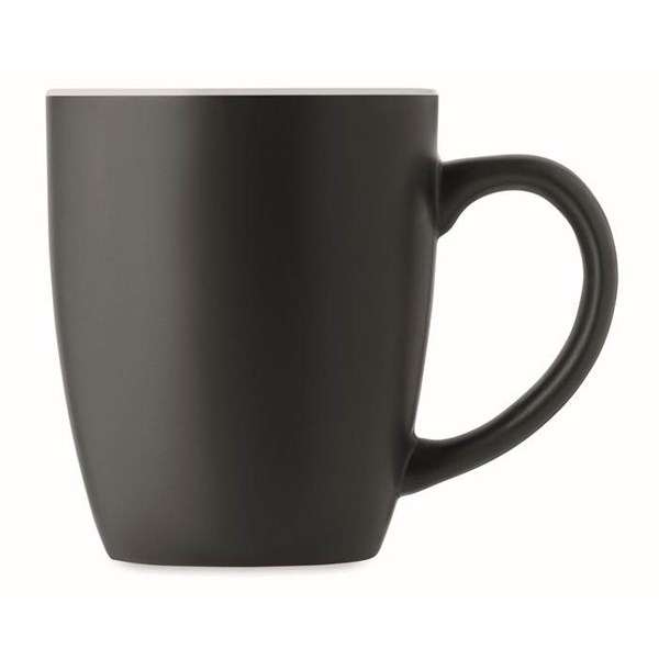 Obrázky: Čierno-biely matný keramický hrnček 290 ml, Obrázok 2
