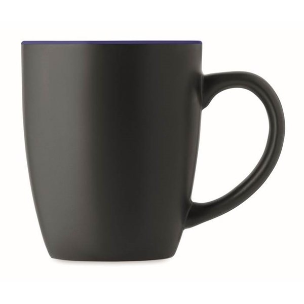 Obrázky: Čierno-tm.modrý matný keramický hrnček 290 ml, Obrázok 3