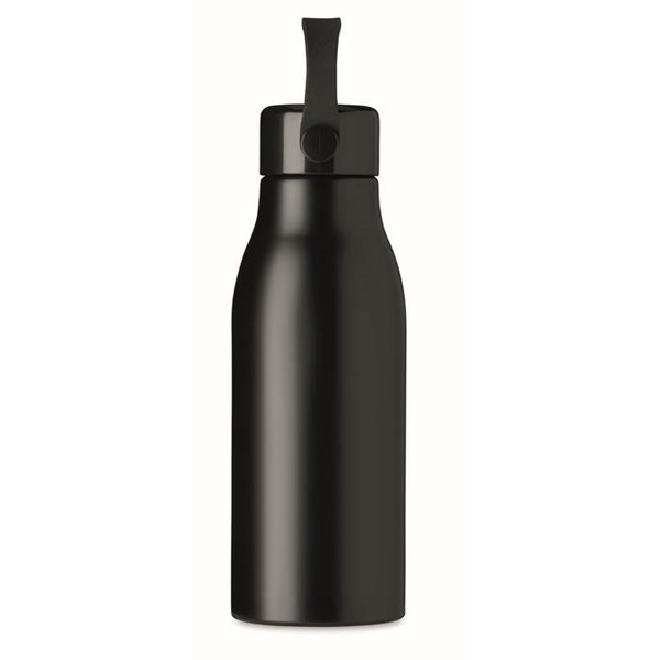 Obrázky: Hliníková fľaša 650 ml čierna so silikón. pútkom, Obrázok 5