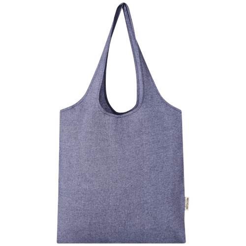 Obrázky: Nákupná taška z rec. bavlny 150 g, modrá, Obrázok 6
