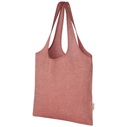 Obrázky: Nákupná taška z rec. bavlny 150 g, červená