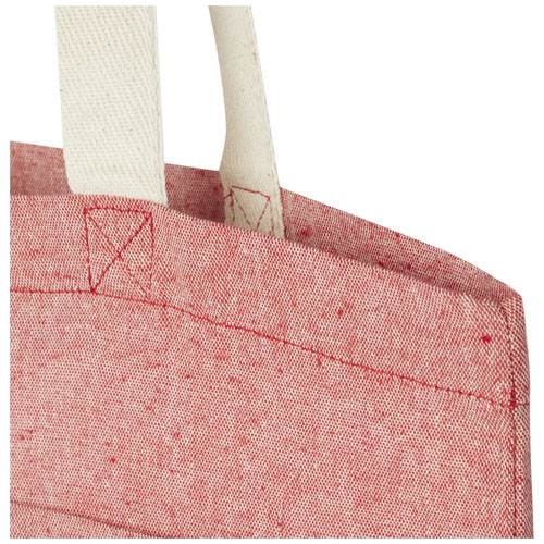 Obrázky: Nákup. taška-vrecko 150g, rec. bavlna, červená, Obrázok 3