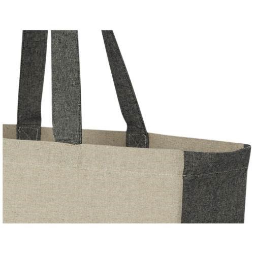 Obrázky: Nákupná taška rec. bavlna 190 g, kontrastné boky, Obrázok 3