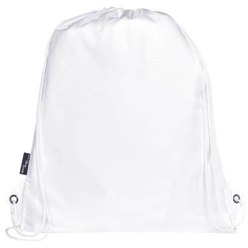 Obrázky: Recyklovaný biely skladací ruksak, predné vrecko, Obrázok 2