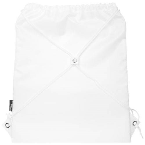Obrázky: Recyklovaný biely skladací ruksak, predné vrecko, Obrázok 6