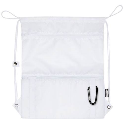 Obrázky: Recyklovaný biely skladací ruksak, predné vrecko, Obrázok 8
