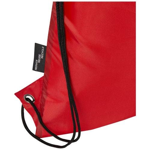 Obrázky: Recyklovaný červený skladací ruksak, predné vrecko, Obrázok 5