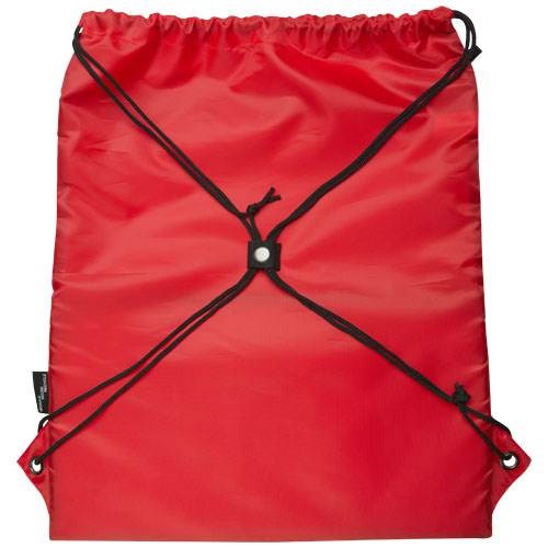 Obrázky: Recyklovaný červený skladací ruksak, predné vrecko, Obrázok 6