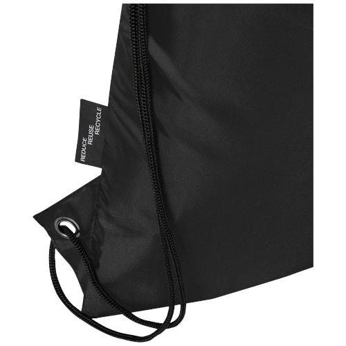 Obrázky: Recyklovaný čierny skladací ruksak, predné vrecko, Obrázok 5