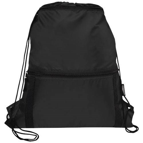 Obrázky: Recyklovaný čierny skladací ruksak, predné vrecko, Obrázok 8