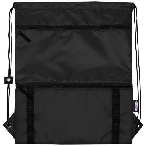 Obrázky: Recyklovaný čierny skladací ruksak, predné vrecko, Obrázok 9