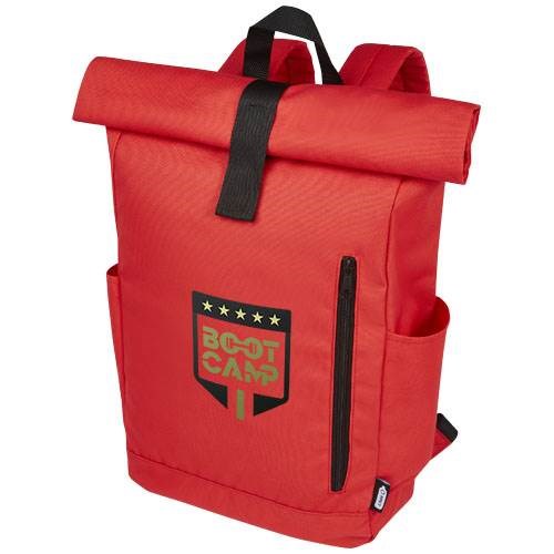 Obrázky: Červený GRS RPET vodoodolný ruksak 18 l, Obrázok 8
