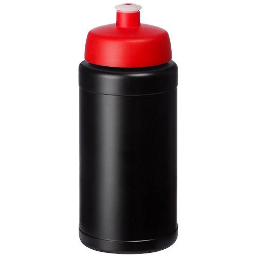 Obrázky: Športová fľaša 500 ml, čierna, červené viečko