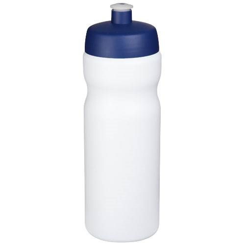 Obrázky: Športová fľaša 650 ml, biela, modré viečko