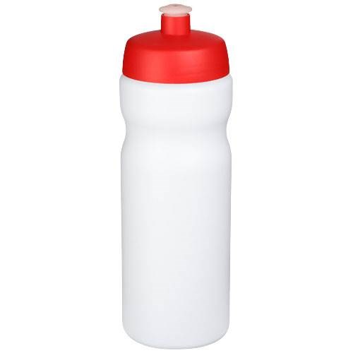 Obrázky: Športová fľaša 650 ml, biela, červené viečko