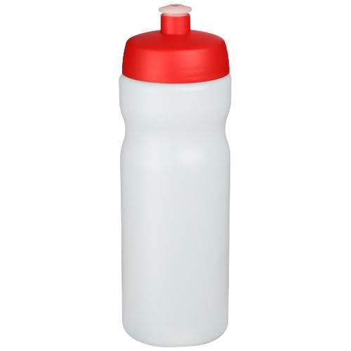 Obrázky: Športová fľaša 650 ml, priesvitná, červené viečko, Obrázok 1