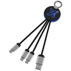 Obrázky: Dobíjací kábel s guľatým modrým svietiacim logom
