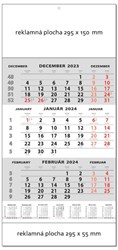 Obrázky: SPEDIT GREY, trojmesačný kalendár, 295x475 mm