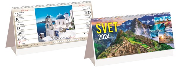 Obrázky: SVET, stolový štrnásťdenný kalendár, 297x138 mm, Obrázok 2