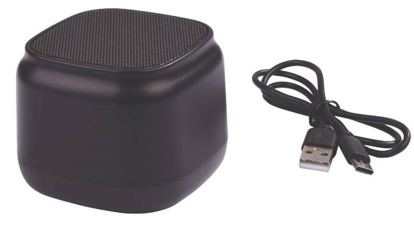 Obrázky: Čierny bluetooth reproduktor 3W s dosahom až 10 m