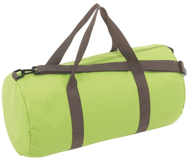 Obrázky: Sv. zelená jednoduchá šport. taška, šedé popruhy, Obrázok 1
