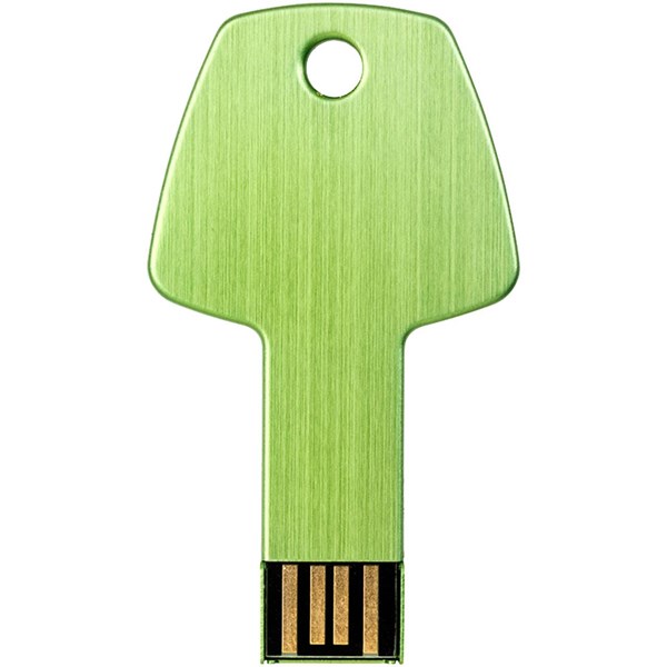 Obrázky: Zelený hliníkový USB flash disk 32GB, tvar kľúča, Obrázok 3
