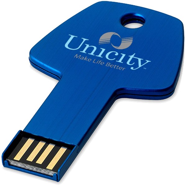 Obrázky: Nám. modrý hliník. USB flash disk 4GB, tvar kľúča, Obrázok 4
