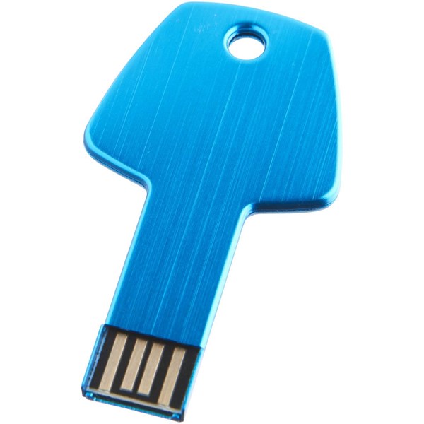 Obrázky: Sv. modrý hliník. USB flash disk 16GB, tvar kľúča