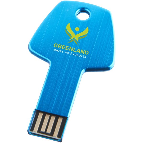 Obrázky: Sv. modrý hliník. USB flash disk 32GB, tvar kľúča, Obrázok 3