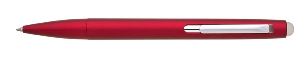 Obrázky: Plast. gumovacie guličkové pero GUM, červené, Obrázok 3