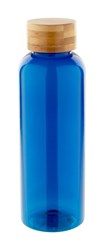 Obrázky: Modrá fľaša na vodu 500ml,bambus.viečko