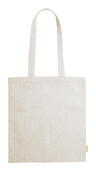 Obrázky: Nákupná taška z recykl. bavlny 120g, prírodná, Obrázok 1