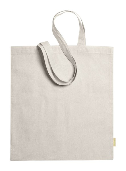 Obrázky: Nákupná taška z recykl. bavlny 120g, prírodná, Obrázok 2