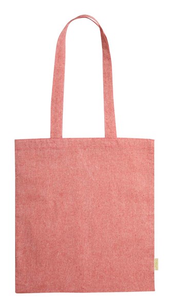 Obrázky: Nákupná taška z recykl. bavlny 120g, červená