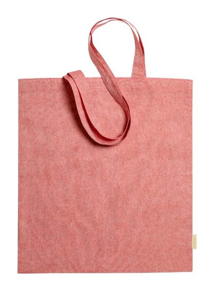 Obrázky: Nákupná taška z recykl. bavlny 120g, červená, Obrázok 2