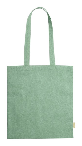 Obrázky: Nákupná taška z recykl. bavlny 120g, zelená