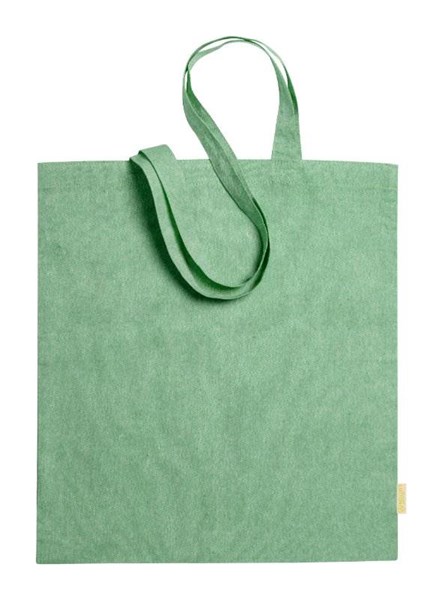 Obrázky: Nákupná taška z recykl. bavlny 120g, zelená, Obrázok 2