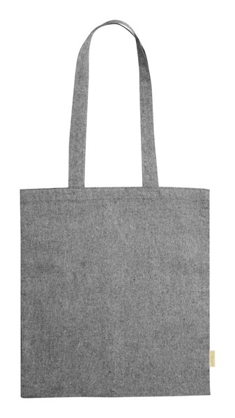 Obrázky: Nákupná taška z recykl. bavlny 120g,popolavo šedá, Obrázok 1