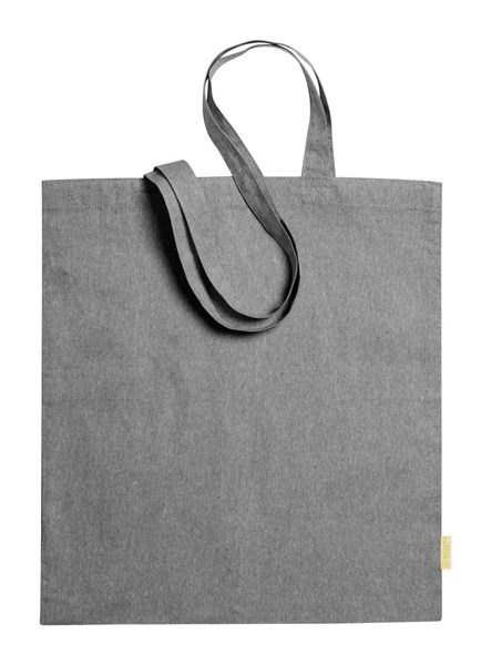 Obrázky: Nákupná taška z recykl. bavlny 120g,popolavo šedá, Obrázok 2