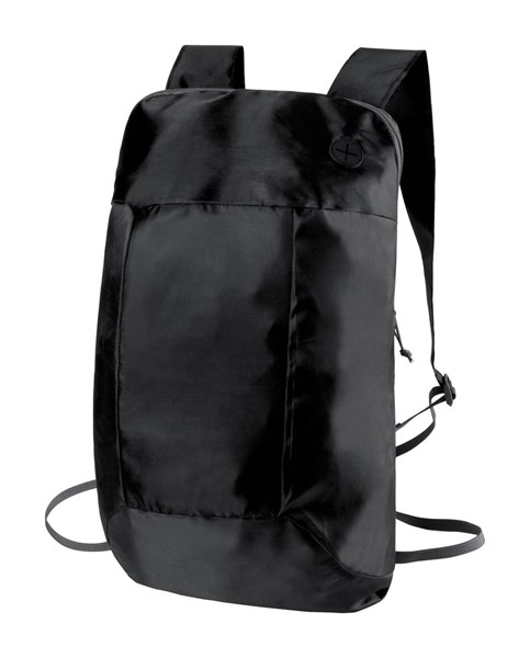 Obrázky: Ľahký skladací ruksak s ovorom na slúchadlá,čierny