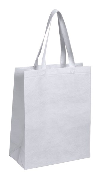 Obrázky: Biela nákupná taška,netkaná textília, dlhé uši