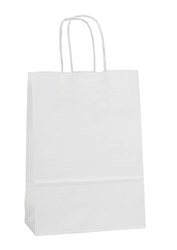 Obrázky: Papierová taška 18x8x24 cm,krút.šnúra, biela-kraft