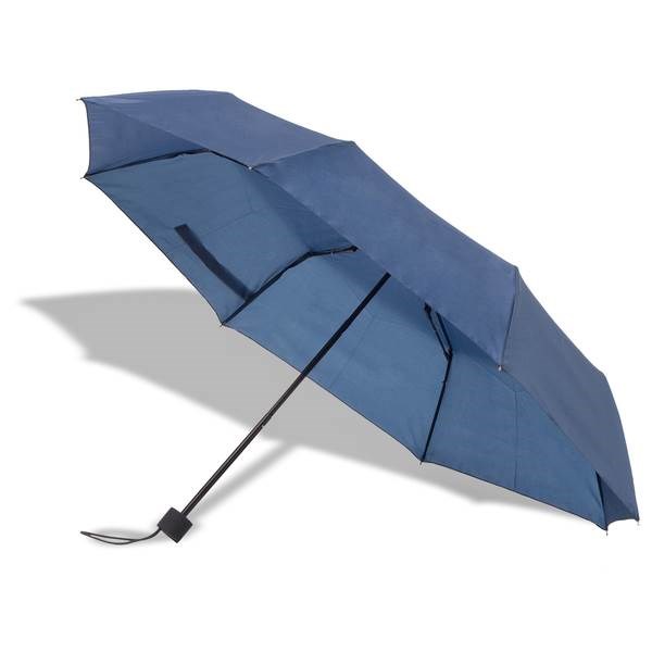 Obrázky: Modrý manuál. voči vetru odolný skladací dáždnik