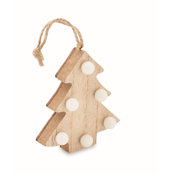Obrázky: Vianočná ozdôba - drevený stromček so svetielkami, Obrázok 1