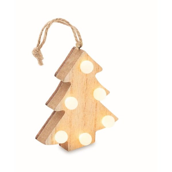 Obrázky: Vianočná ozdôba - drevený stromček so svetielkami, Obrázok 2