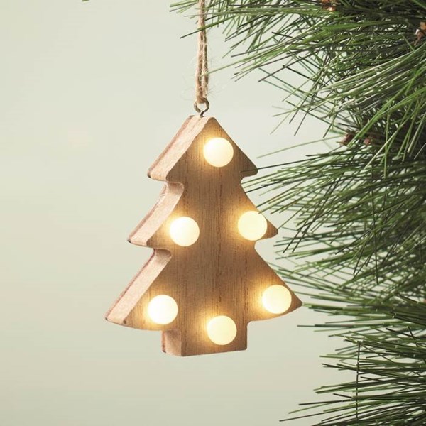 Obrázky: Vianočná ozdôba - drevený stromček so svetielkami, Obrázok 6